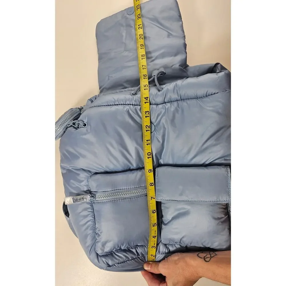 NEW Wildfox Parachute BACKPACK ski board Blue Puffy Nylon HANDBAG Lightweight